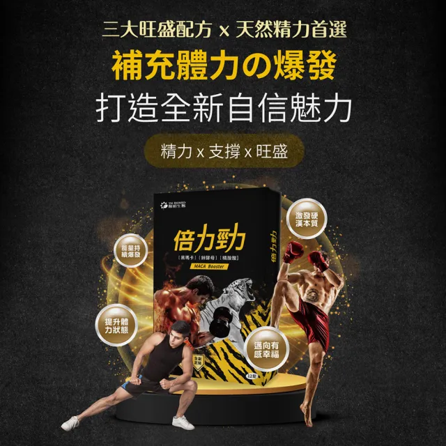 【YM BIOMED 陽明生醫】陽明倍力勁2盒組(12錠/盒 黑馬卡 鋅酵母 精胺酸 強健體力)
