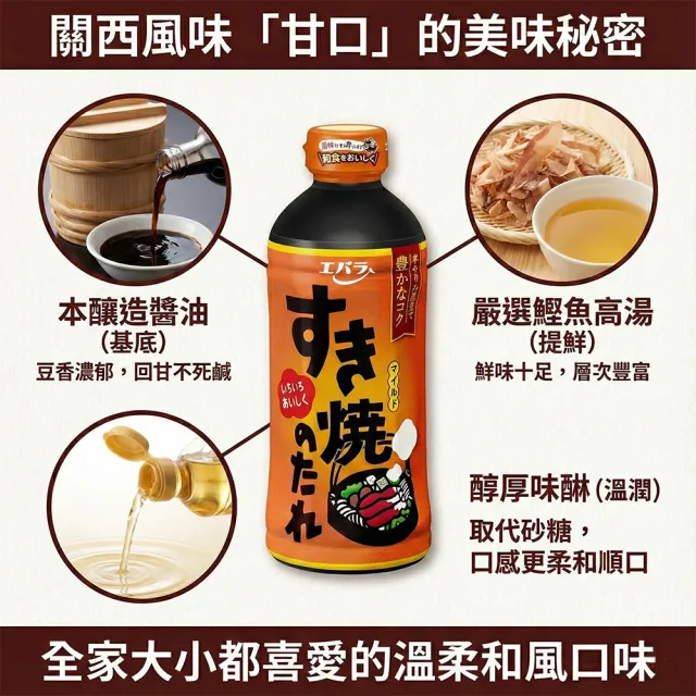 【Ebara】3罐入荏原關西味壽喜燒醬日式火鍋醬汁牛丼親子丼蓋飯燉肉炒飯萬用調味料(日本原裝現貨甘甜濃郁)