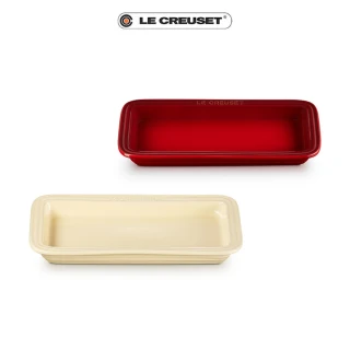 【Le Creuset】瓷器長方盤25cm(奶油黃/櫻桃紅 2色選1)