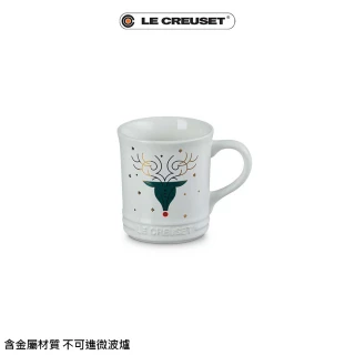 【Le Creuset】歡樂耶誕瓷器馬克杯400ml(馴鹿)