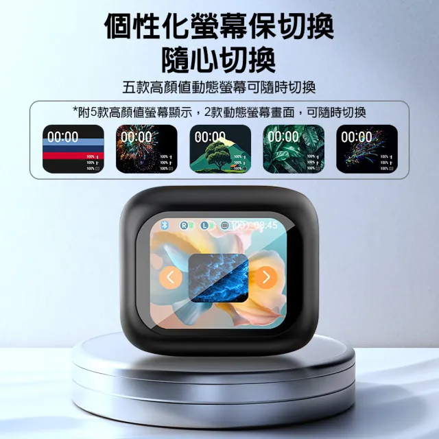 2入組 螢幕觸控藍牙耳機 降噪耳機(體積更小/長續航力/高音質/低干擾/舒適/待機長)
