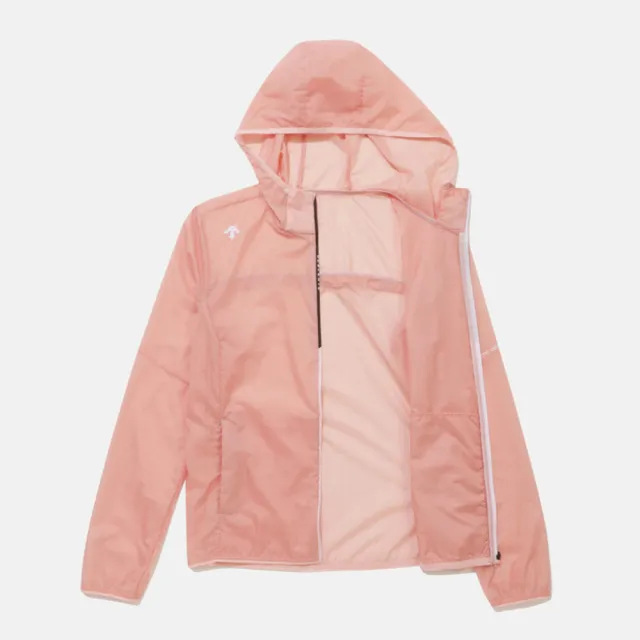 【DESCENTE】外套 女 運動風衣外套 快排 AIRTASTIC RUN 100 WINDBREAKER 粉紅 SQ313RWB71-LPNK