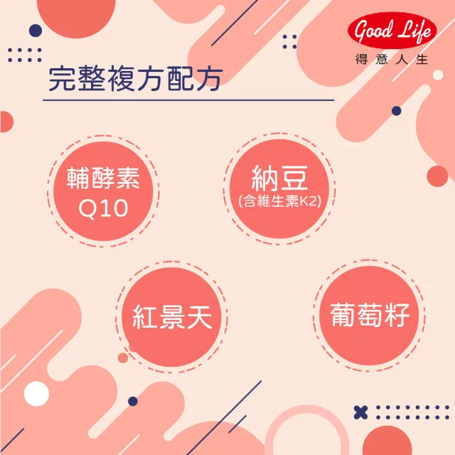 【得意人生】Q10高含量30mg複方膠囊 1入組(共60粒 沈永慶藥師推薦 q10 紅麴 紅景天)