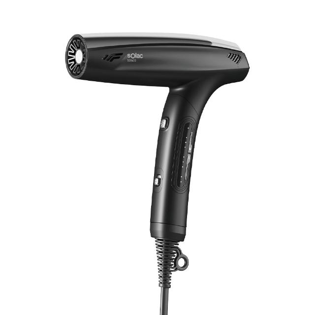  Solac SD-1600 負離子吹風機，搭載先進負離子技術，有效減少靜電、鎖住水分，讓頭髮更柔順光澤。適用110V電壓，適合臺灣家庭使用，提供1年原廠保固。專業造型設計，快速乾髮不傷髮，完美適合日常護髮需求，是居家必備的吹風機選擇。 