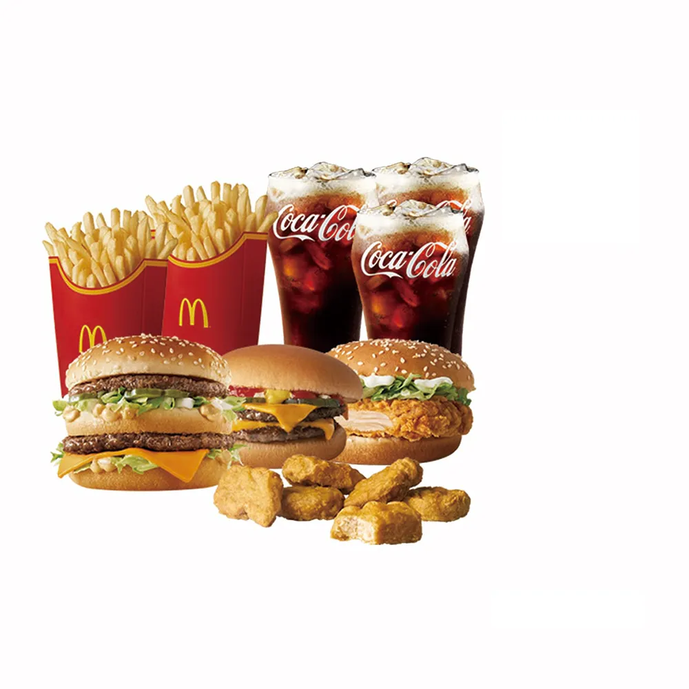 麥當勞 1/26限搶!大麥克+雙層牛肉吉事堡+勁辣鷄腿堡+六塊麥克鷄塊+大薯*2+中杯可樂*3(好禮即享券)