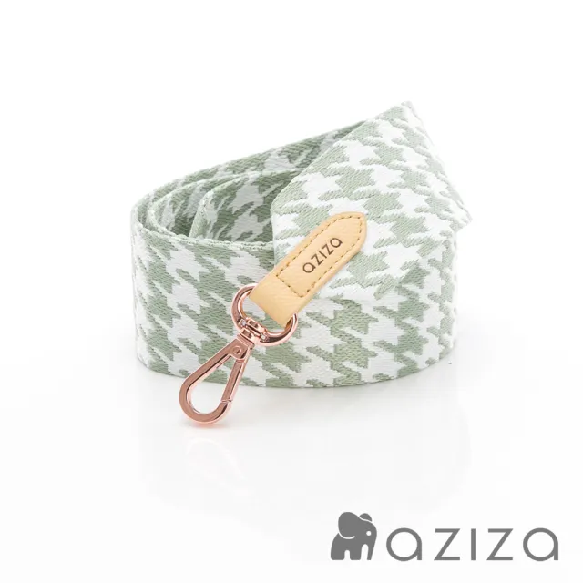 【aziza】千鳥格寬版造型背帶(綠)