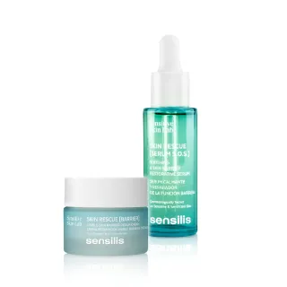 【sensilis 森思黎絲】SOS屏障修護組★修護精華30ml+修護霜50ml(5G點滴瓶/保濕精華/急救精華/保濕乳霜)