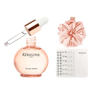 【KERASTASE 巴黎卡詩】釉光香頌玫瑰護髮精油45ml(全新上市/小粉球/柔順/抗躁/蓬彈/交換禮物)