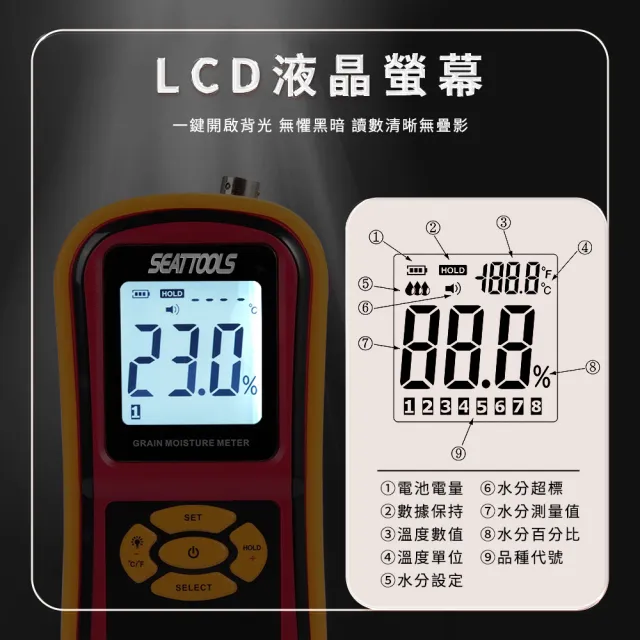 【久良儀器】CE認證 濕度測量 穀物平衡含水率 穀倉糧食收割 DMT530-F(食品級含水分計 水分溼度計 水份檢測)