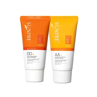 【荷麗美加 官方直營】上麗高效水防曬經典2入組(DD潤色遮瑕+AA無色保濕/防曬/美白)