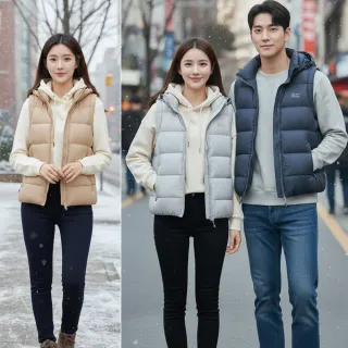 【遊遍天下】男女款可拆帽防潑水防風保暖90%羽絨背心GV22019(S-5L 大尺碼)