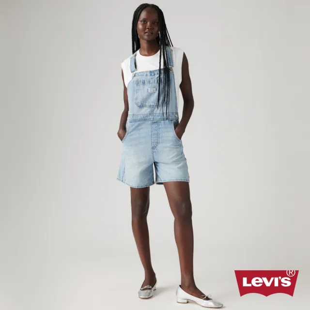 【LEVIS】寬鬆吊帶褲 牛仔吊帶褲 女生牛仔褲 人氣新品 001UY-0000