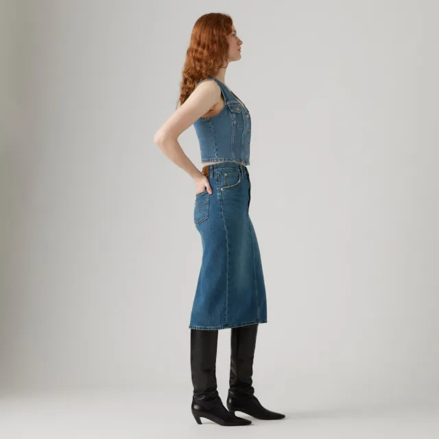 【LEVIS】中腰牛仔裙 丹寧裙 熱賣單品 001VH-0006