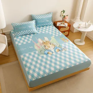 【PETER RABBIT】比得兔與V&A博物館 床包枕套組-任選(雙人尺寸/正版授權/床包/枕套/三件組)
