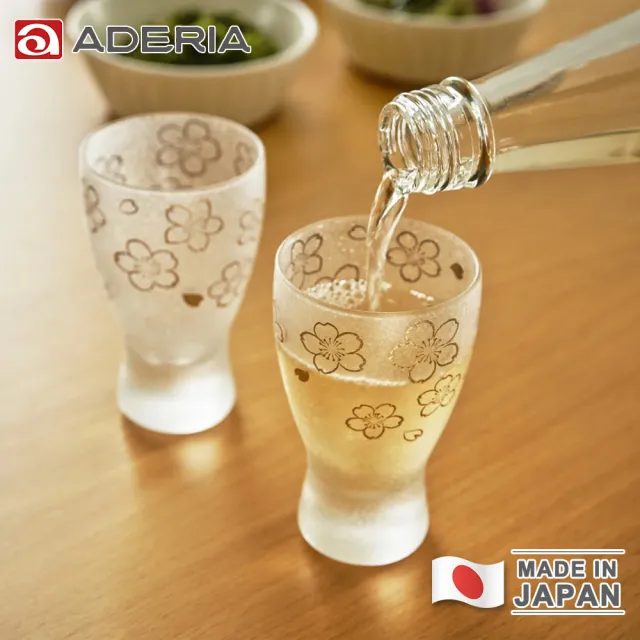 【ADERIA】日本製 金彩櫻花酒杯/清酒杯對杯組(100ml)
