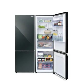 【Panasonic 國際牌】58H快配★325公升一級能效玻璃門雙門變頻冰箱-鏡面鑽石黑(NR-B331VG-X1)