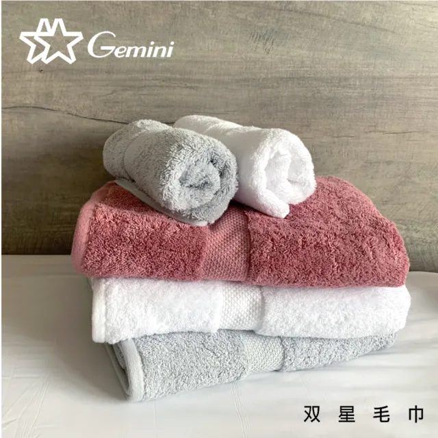 【Gemini 雙星】官方直營 輕奢緞檔精梳棉毛巾(超值2入組-6色任選)