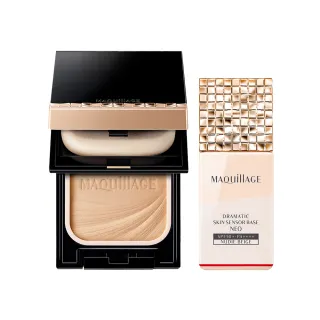 【MAQuillAGE 心機彩妝】輕羽粉餅妝前組(妝前乳25ml+粉蕊9.3g+粉盒)