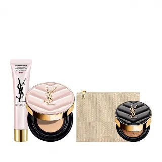 【YSL】官方直營 超模光感無瑕底妝組(粉氣墊12g +妝前乳40ml)