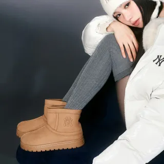 【MLB】保暖麂皮厚底穆勒鞋 高筒 靴子 休閒鞋 紐約洋基隊(3AWBCSW56-50BRS)