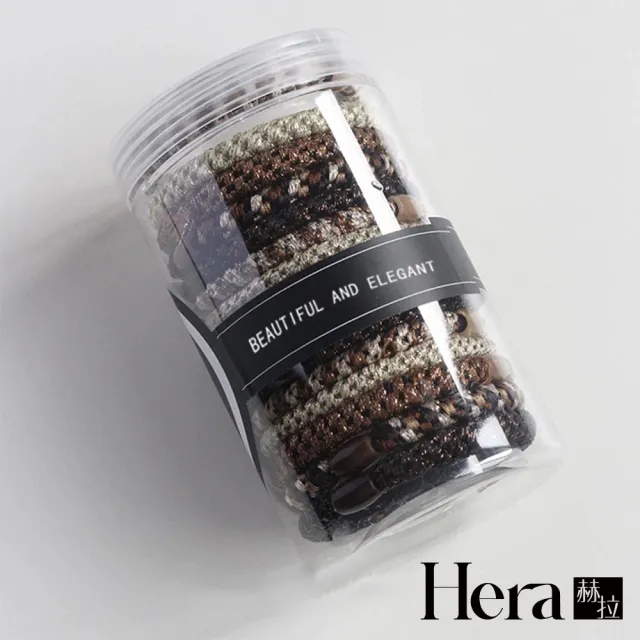 【HERA 赫拉】罐裝編織高彈性髮圈15條入 H114121805(罐裝 編織 高彈性 髮圈 15條入)