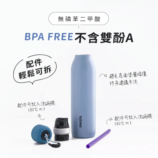 【Owala】Freesip Twist三層不鏽鋼｜旋蓋式雙飲口吸管隨行杯｜710ml(保溫杯/保冰杯/運動水壺/長效保氣)