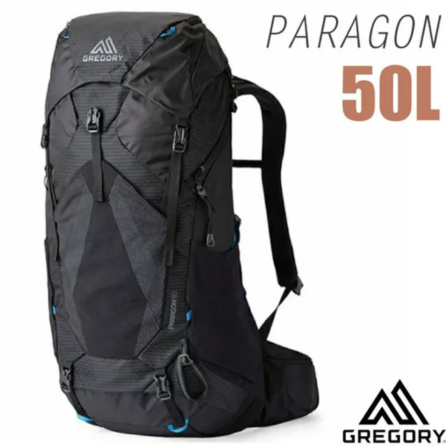 【Gregory】PARAGON 50L 登山健行雙肩後背包.旅行背包(153023-A543 高山黑)