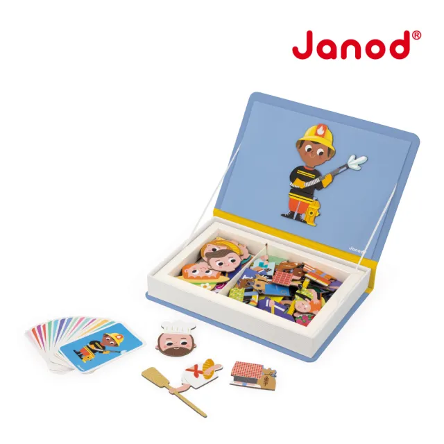 【法國Janod】磁鐵遊戲書-各行各業(磁鐵書 安靜書 邏輯思考 創造力)