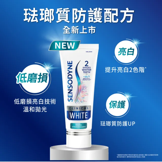 【SENSODYNE 舒酸定】進階護理 專研亮白抗敏牙膏100gX1(美白牙膏/去除牙漬/牙齒美白/抗敏感)