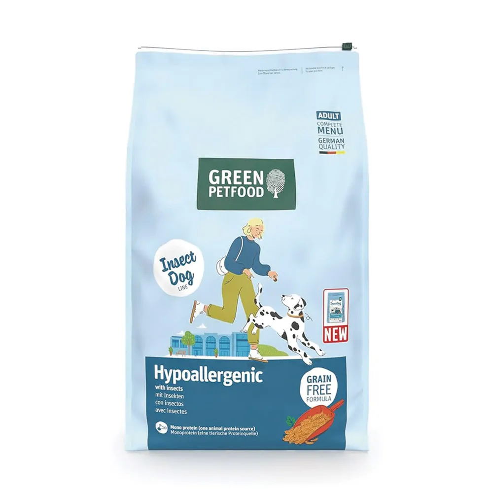 【Green Petfood 德國綠自然】昆蟲蛋白 無穀低敏成犬飼料 10KG(皮膚毛髮健康 狗飼料 乾糧 綠色食品)
