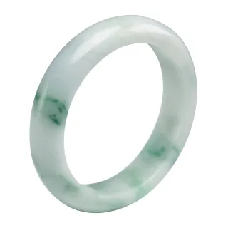 【漢石齋】天然翡翠A貨 手鐲玉鐲 飄花種 福 利 品(手圍17.3/ 版寬13.3mm)