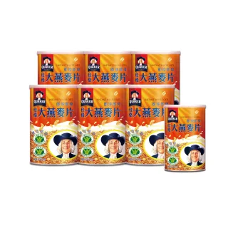【QUAKER 桂格】即沖即食大燕麥片1100gx6罐(加贈大燕麥片330g)