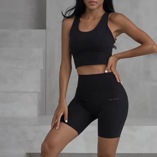 【VERVE】TACTEL 四分側線Leggings(高彈性、親膚、耐磨、高腰Leggings、短Leggings)