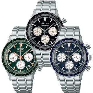 【SEIKO 精工】運動三眼計時手錶 38.7MM 三色可選(SSB477P1/SSB479P1/SSB481P1)