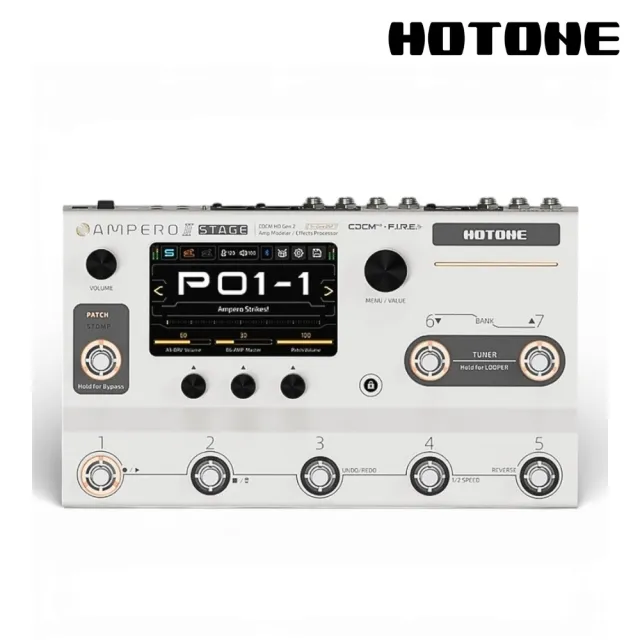 【HOTONE】Ampero II Stage 電吉他綜合效果器 觸碰式螢幕／創造音色靈感(MP-380 MP380 綜效 混音 錄音)