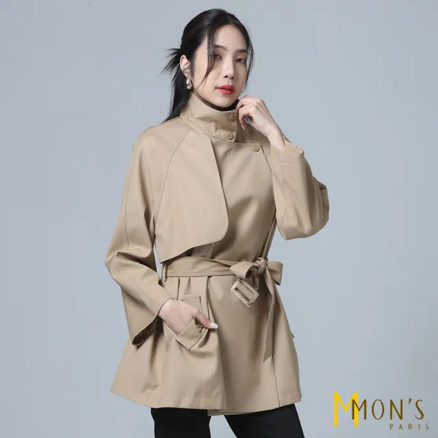 【MON’S】翻領擋片式風衣