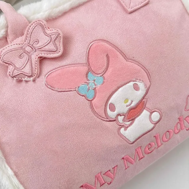 【SANRIO 三麗鷗】三麗鷗家族系列麂皮絨手提包 托特包(酷洛米/大耳狗/美樂蒂/凱蒂貓)