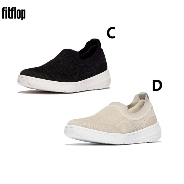 【FitFlop】皮革素面流蘇樂福鞋/針織套穿式懶人鞋/針織繫帶休閒鞋-女(多款)