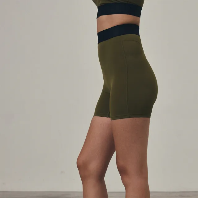 【VERVE】ProFlex316™ LOGO鬆緊帶短Leggings(強韌、高支撐力、高彈性、街頭、潮流、日常穿搭、運動穿搭)