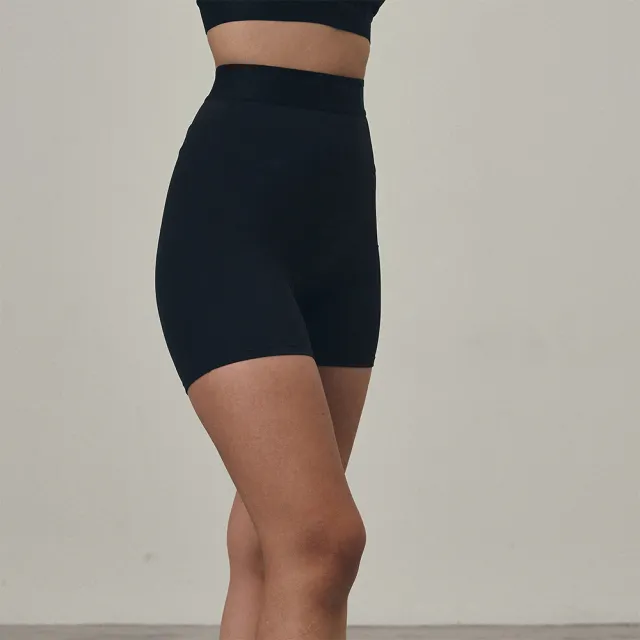 【VERVE】ProFlex316™ LOGO鬆緊帶短Leggings(強韌、高支撐力、高彈性、街頭、潮流、日常穿搭、運動穿搭)