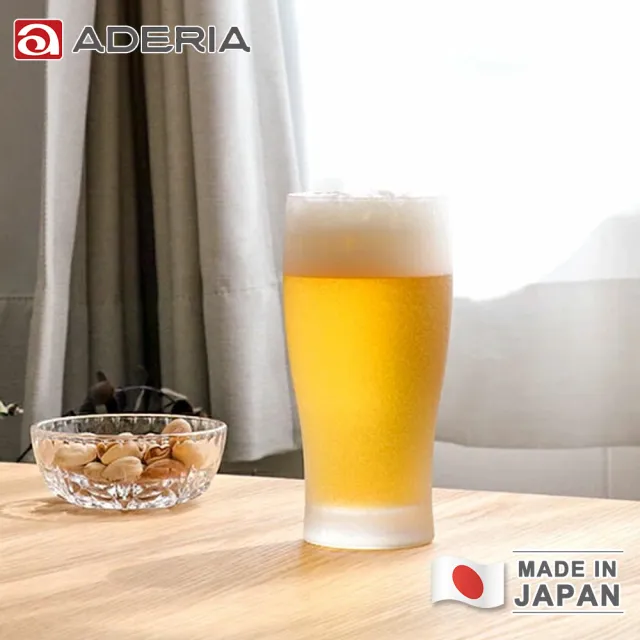 【ADERIA】日本製冰晶系列薄口啤酒杯365ml(3入組)