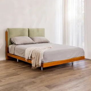 【有情門】STRAUSS 睱居福昇床組-5*6.2呎/GL22.5(製作期2-3週/實木/雙人/床架/床框/床頭板)