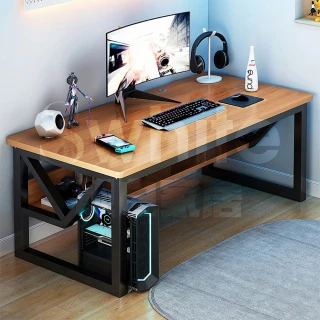 【靚白家居】胖胖腿電腦桌 特厚款 100公分(電競桌 書桌 工作桌 居家辦公桌 餐桌)