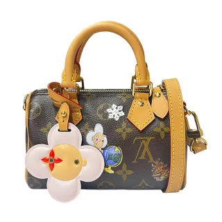 【Louis Vuitton 路易威登】M15330 新款冬日聖誕系列Nano Speedy迷你手提斜背波士頓包『entrupy安心購』