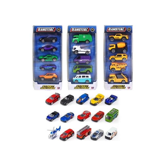 【TEAMSTERZ】TZ城市合金車組五入-3盒組-全新盒損福利品(UK合金車 玩具車 模型車)