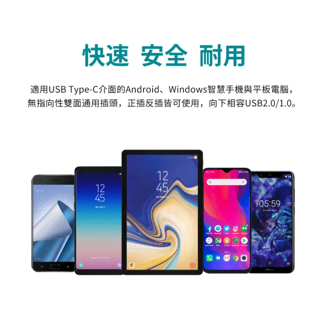【PX 大通】-3年保固充電線type c快充線2米手機線Type C傳輸線USB 3.1 3.0 GEN1蘋果iphone三星(UAC3-2B 2W)