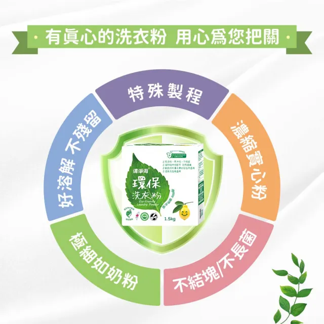 【清淨海】檸檬系列環保洗衣粉 1.5kg(超值3入組)