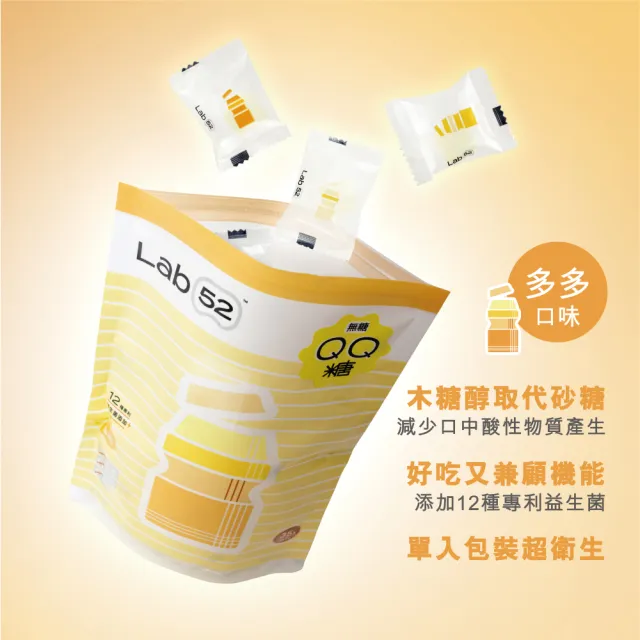 【Lab52 齒妍堂】無糖QQ軟糖 35顆/包(草莓/葡萄/乳酸多多/水蜜桃)
