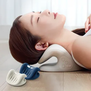 【3ZeBra 三隻斑馬】頸椎熱敷牽引枕(頸椎牽引器 肩頸按摩器 聖誕禮物 交換禮物)