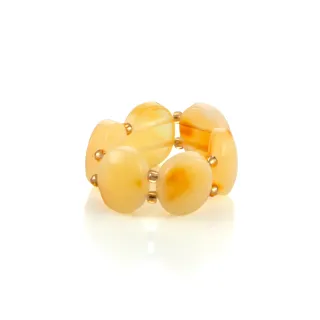 【Woogie武吉珠寶】琥珀蜜蠟手工蜜蠟戒指(12-13mm)